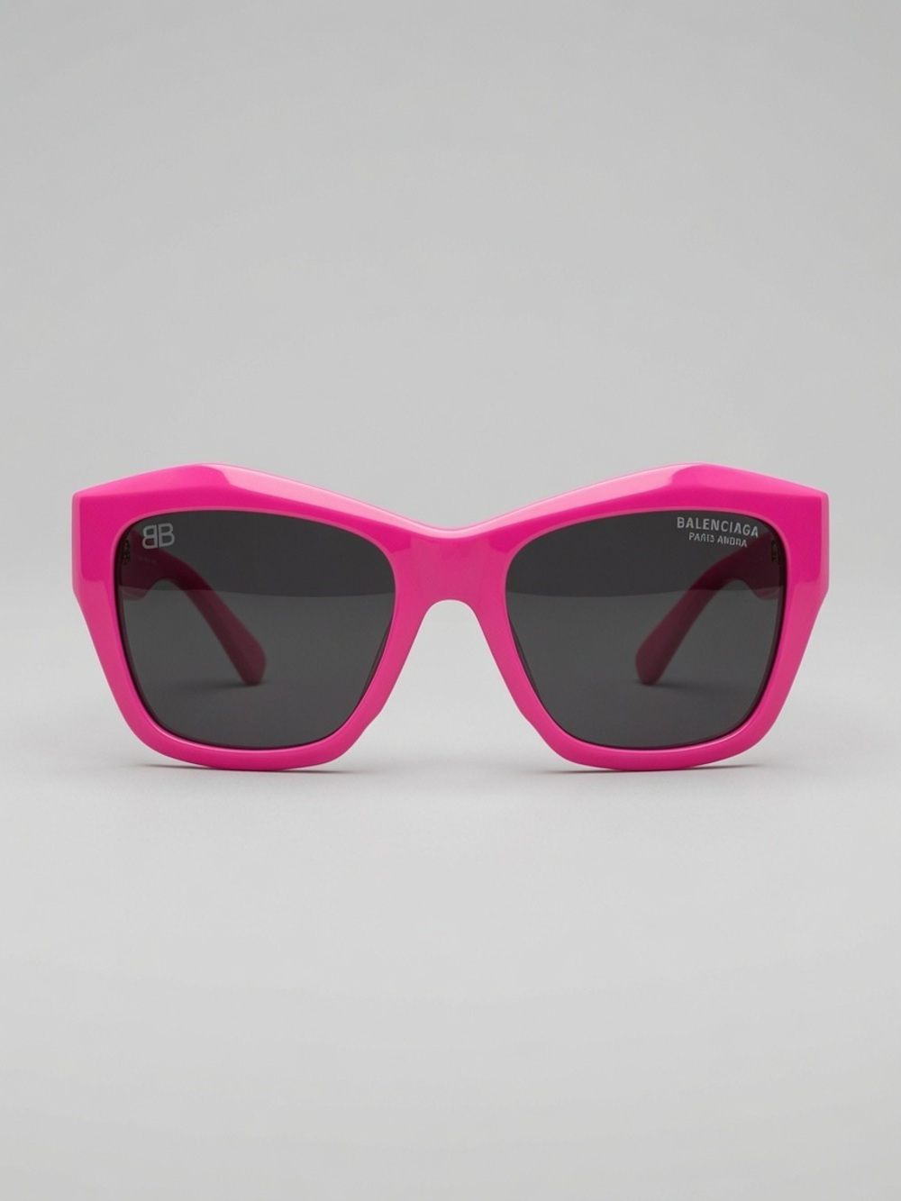 Balenciaga Hot Pink Oversized Cat-Eye Sunglasses